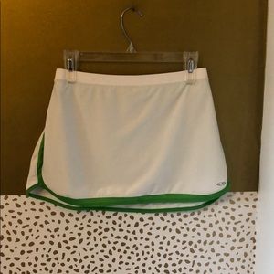 green and white kids champion tennis skirt